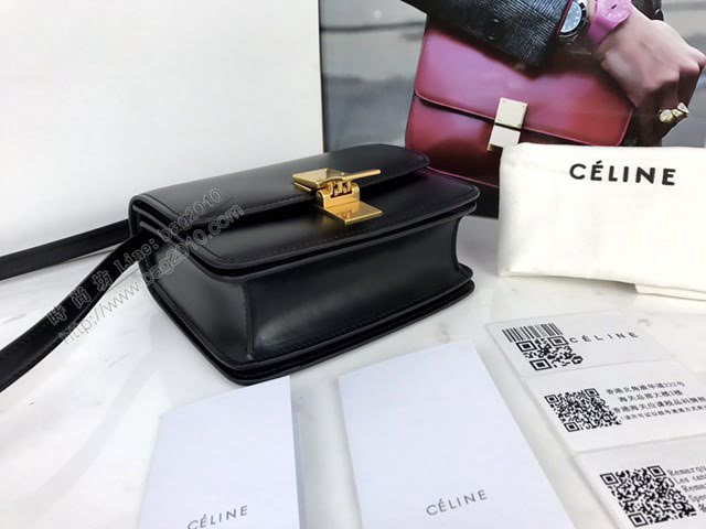 Celine女包 賽琳全新升級Box包 手搓紋胎牛皮 復古小號豆腐包 Celine單肩斜挎女包  slyd2115